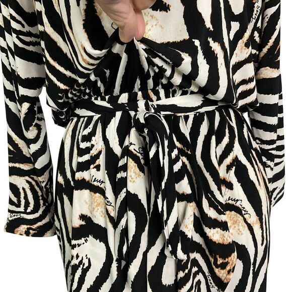 Victoria's Secret Animal Print Dress, size small, faux wrap skirt, poly/elastane - Picture 8 of 16